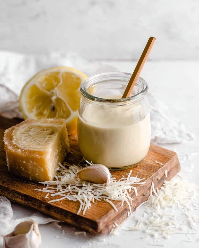 Creamy Caesar Dressing with Parmesan and Anchovies Recipe