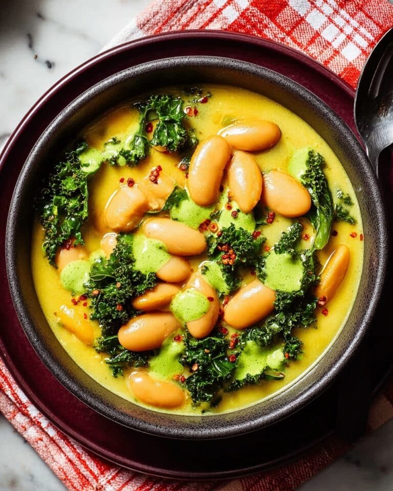 Curried Bean Stew with Coconut and Coriander Drizzle Recipe