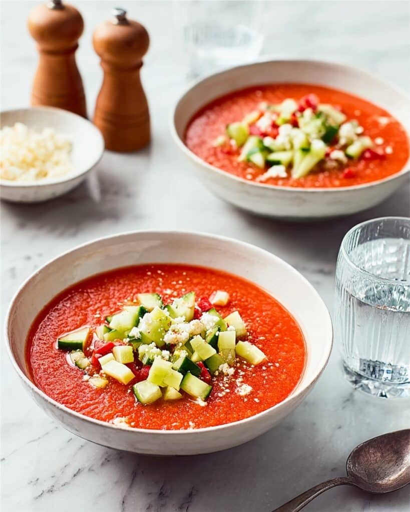 Chipotle Gazpacho with Avocado Salsa Recipe