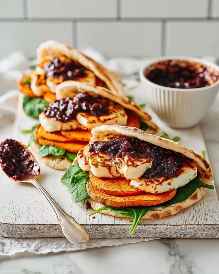 Squash & Halloumi Flatbreads with Sweet Chilli Beetroot Jam Recipe