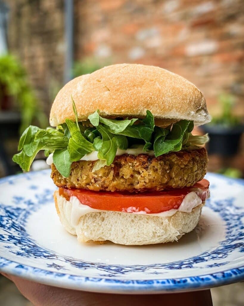 Vegan Chickpea Burger with Garam Masala and Polenta Recipe