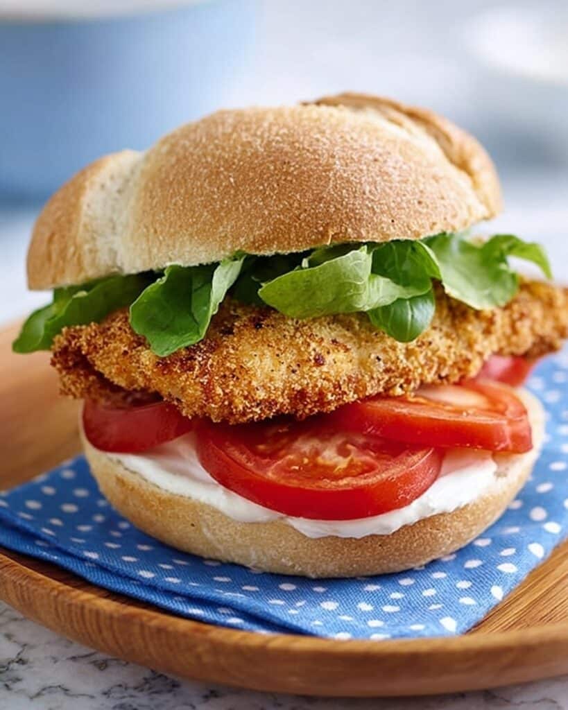 Crisp Chicken Burgers with Lemon Mayo Recipe