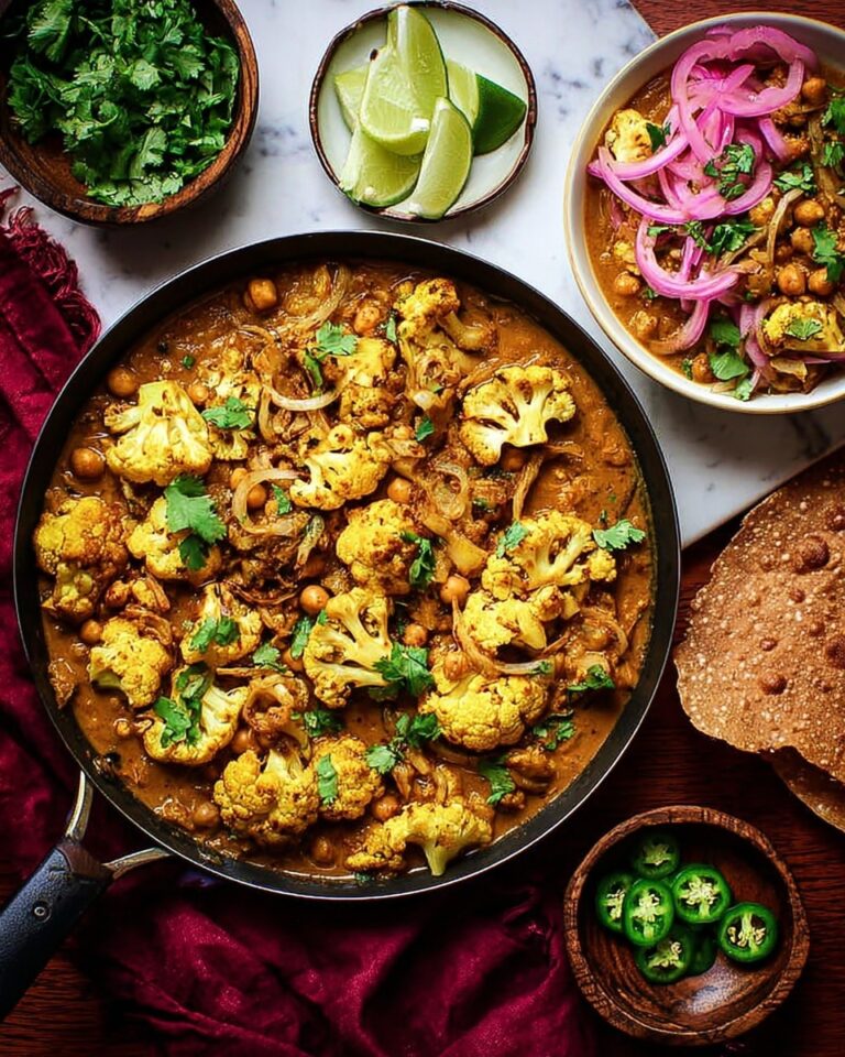 Roasted Cauliflower & Chickpea Coconut Curry Recipe
