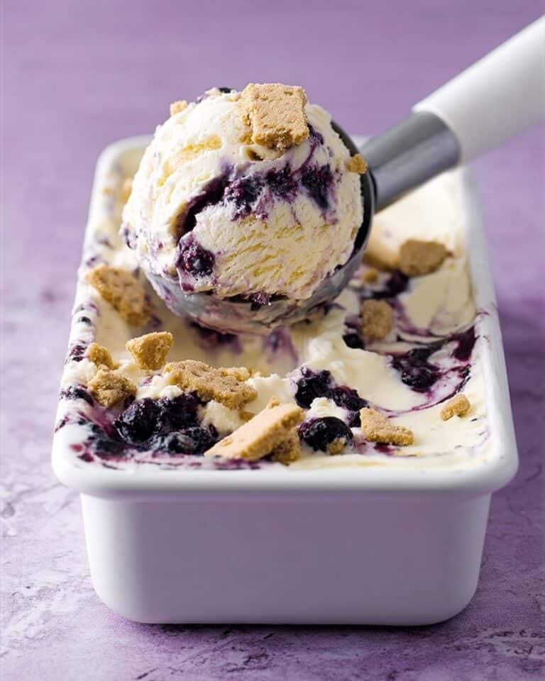 Blackcurrant Cheesecake Ice Cream Recipe
