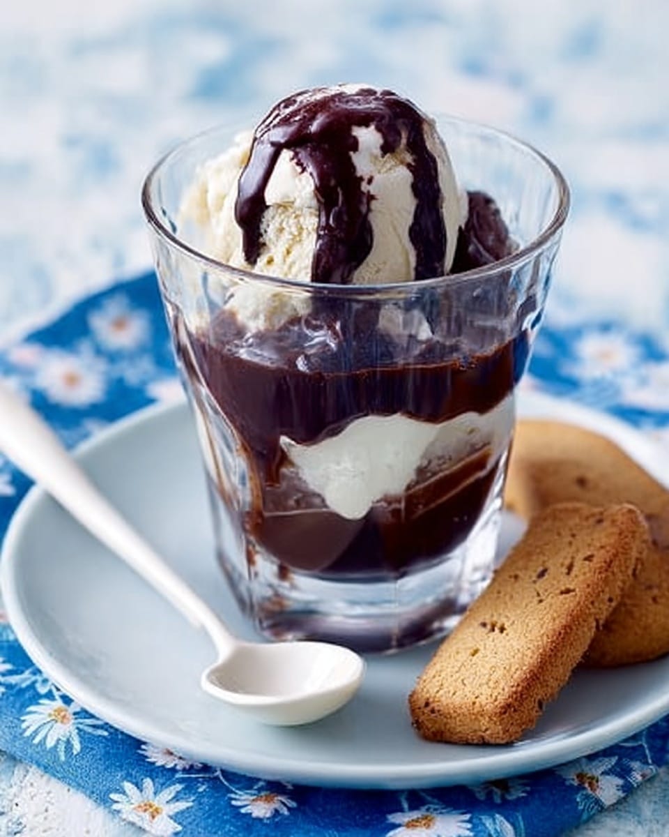 Broken Biscotti Ice Cream with Hot Mocha Recipe