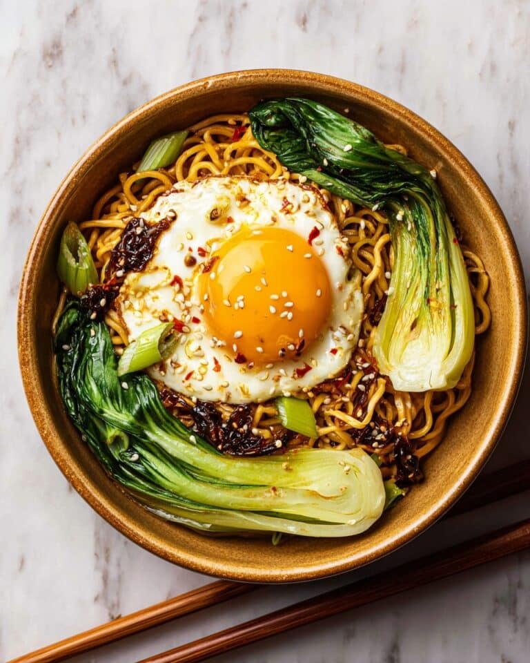 Noodles with Crispy Chilli Oil Eggs Recipe