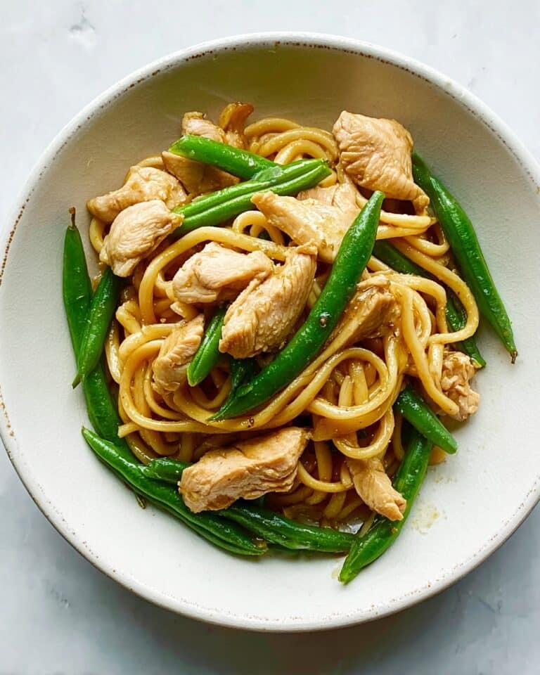 Ginger Chicken & Green Bean Noodles Recipe