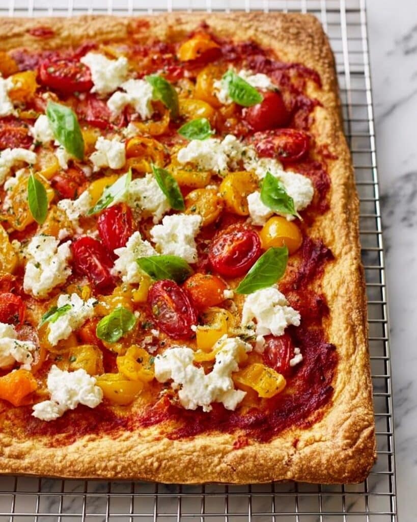 Ricotta & Basil Pizza Bread Recipe