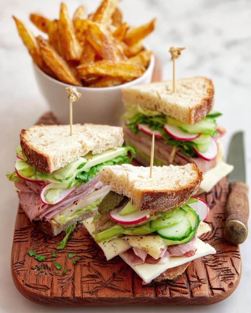 Salt Beef Club with Cajun Fries Recipe