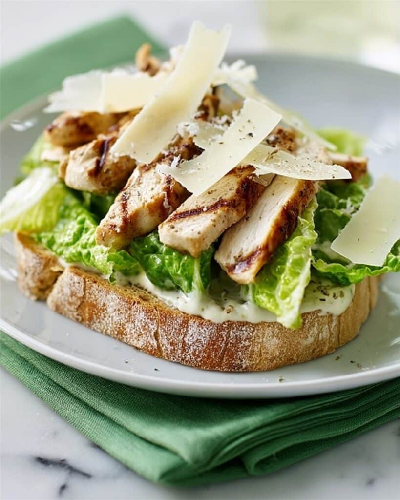 Open Chicken Caesar Sandwich Recipe
