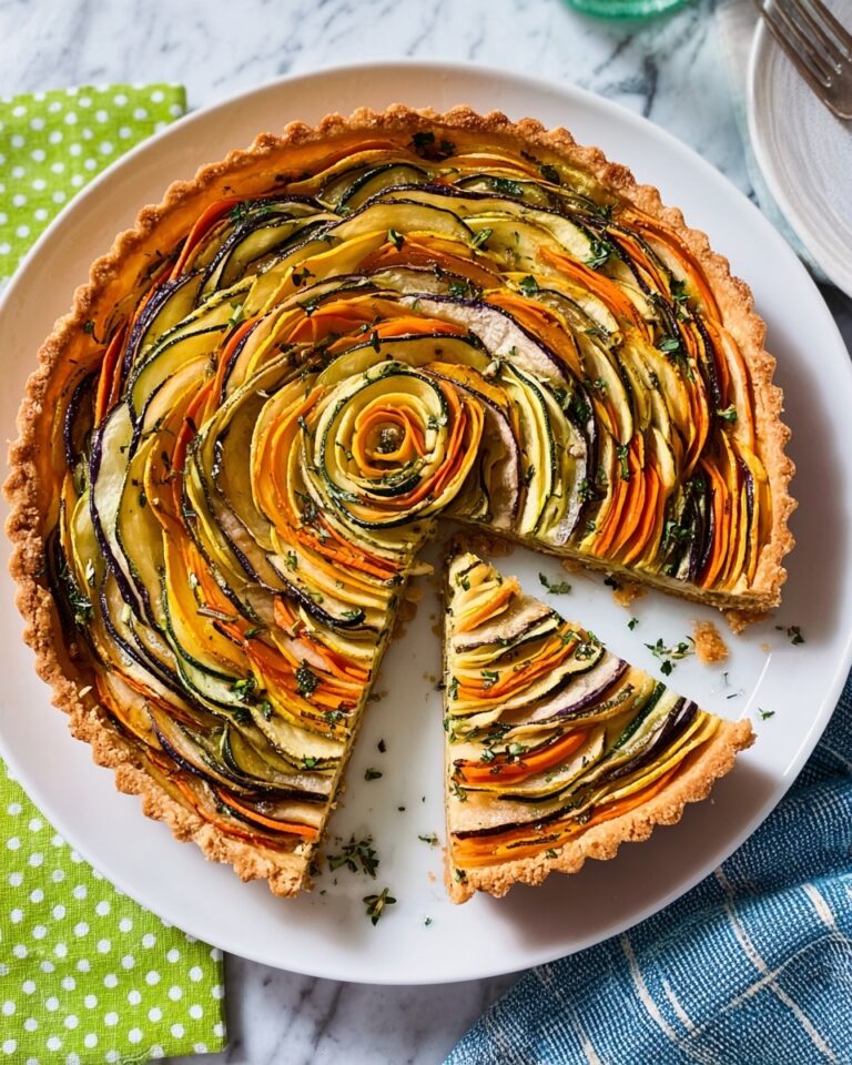 Summer Vegetable & Pesto Rose Tart Recipe