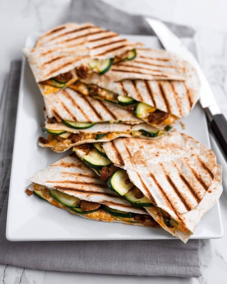 Grilled Courgette, Bean & Cheese Quesadilla Recipe