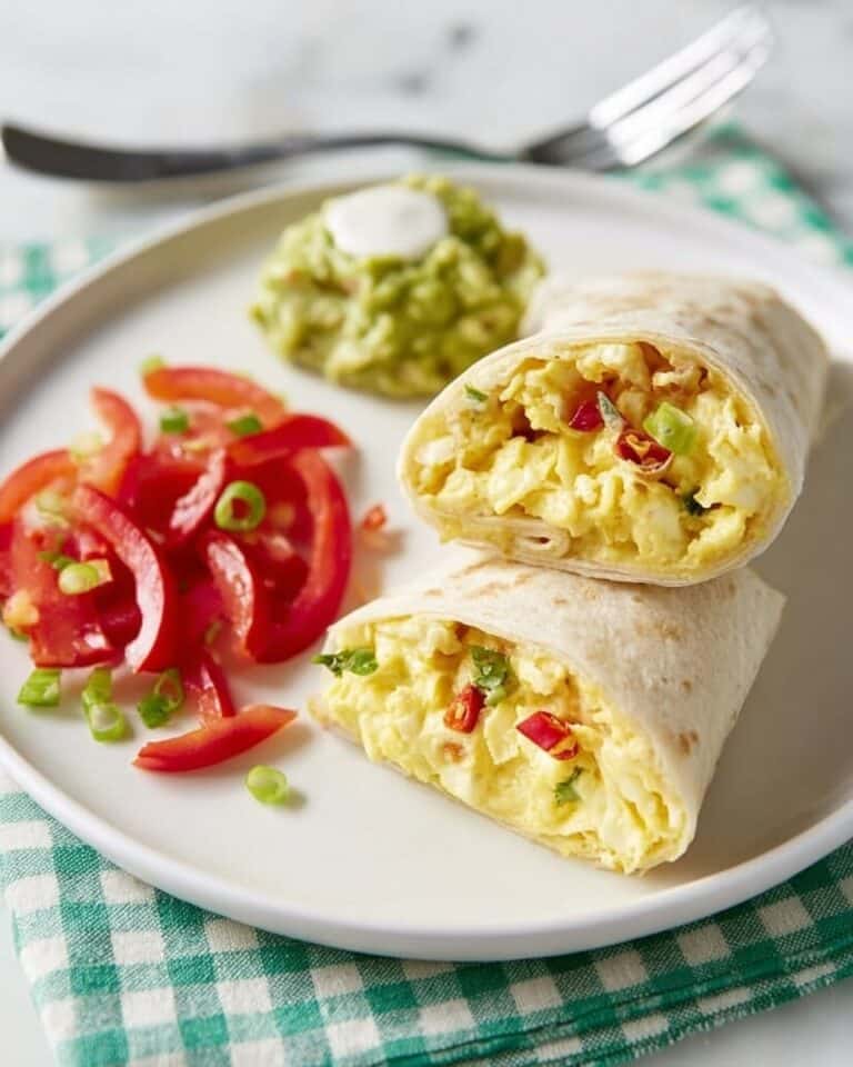 Tex-Mex Breakfast Burrito with Tomato Salsa and Cheddar Recipe