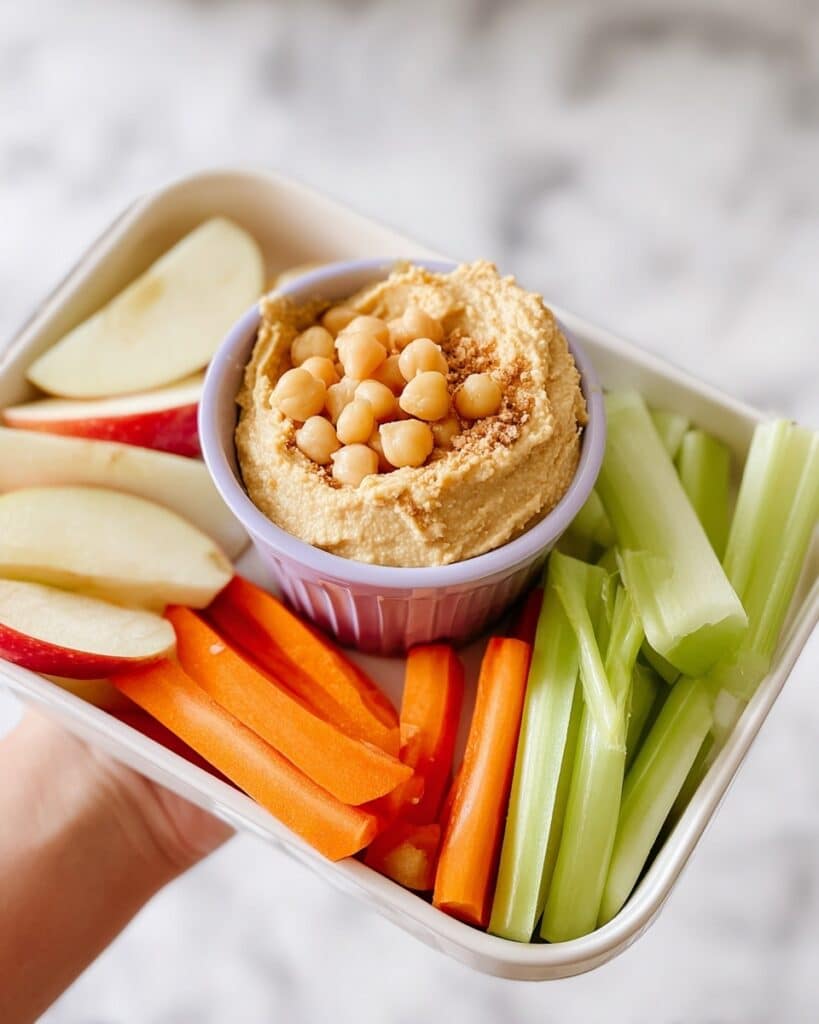 Peanut Hummus with Fruit & Veg Sticks Recipe