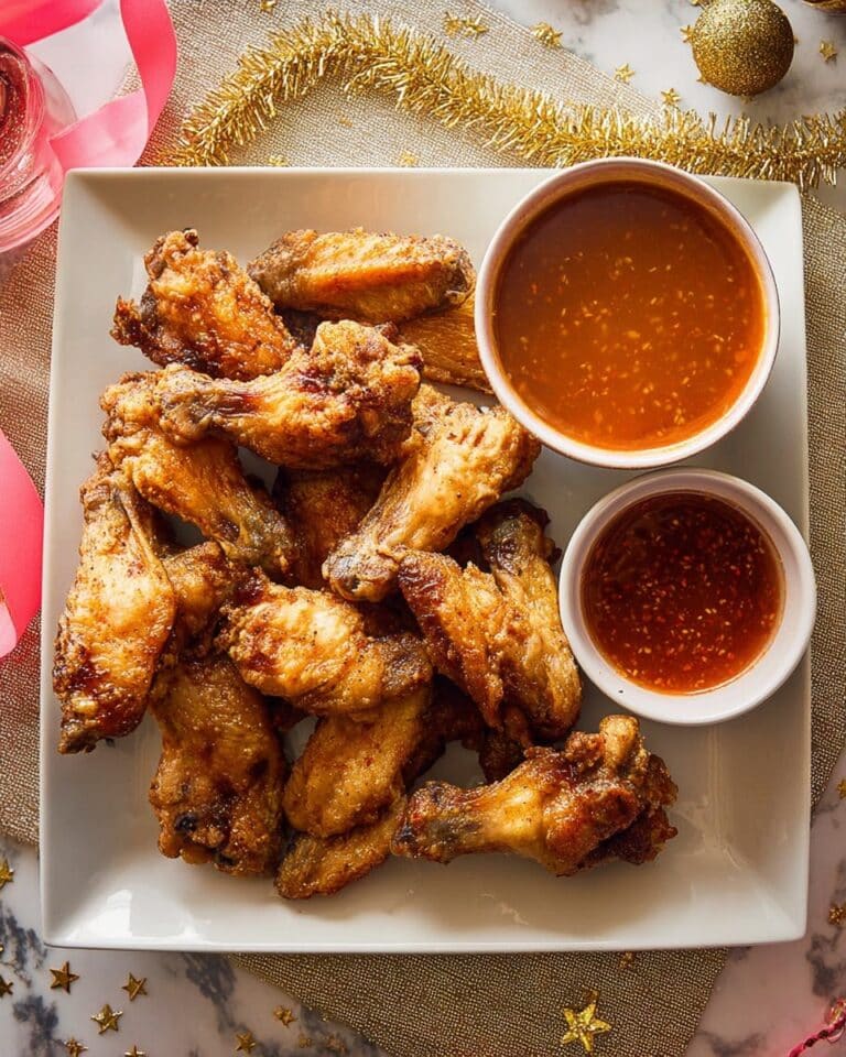 Crispy Baked Chicken Wings with Teriyaki and Sweet Curry Dipping Sauces Recipe