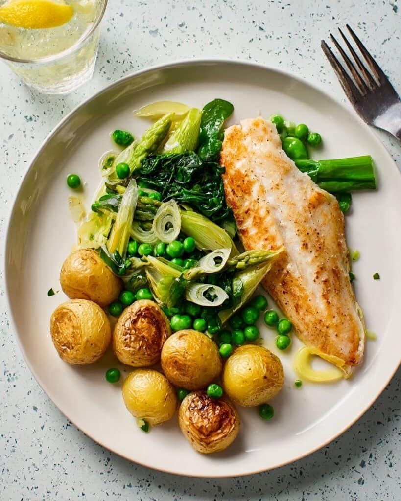 Tarragon Roast Chicken with Summer Greens Recipe