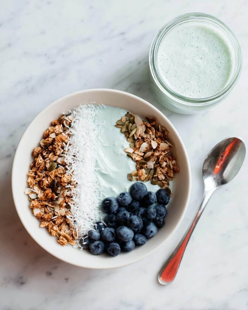 Buckwheat Muesli with Spirulina Coconut Yogurt Recipe