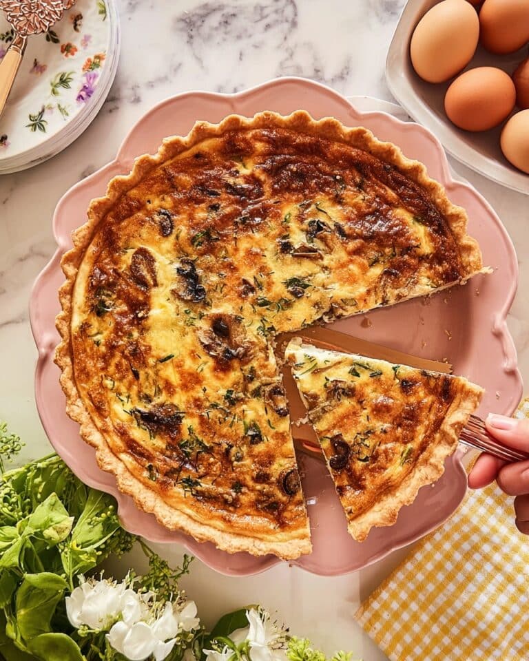 Mushroom and Gruyère Quiche Recipe