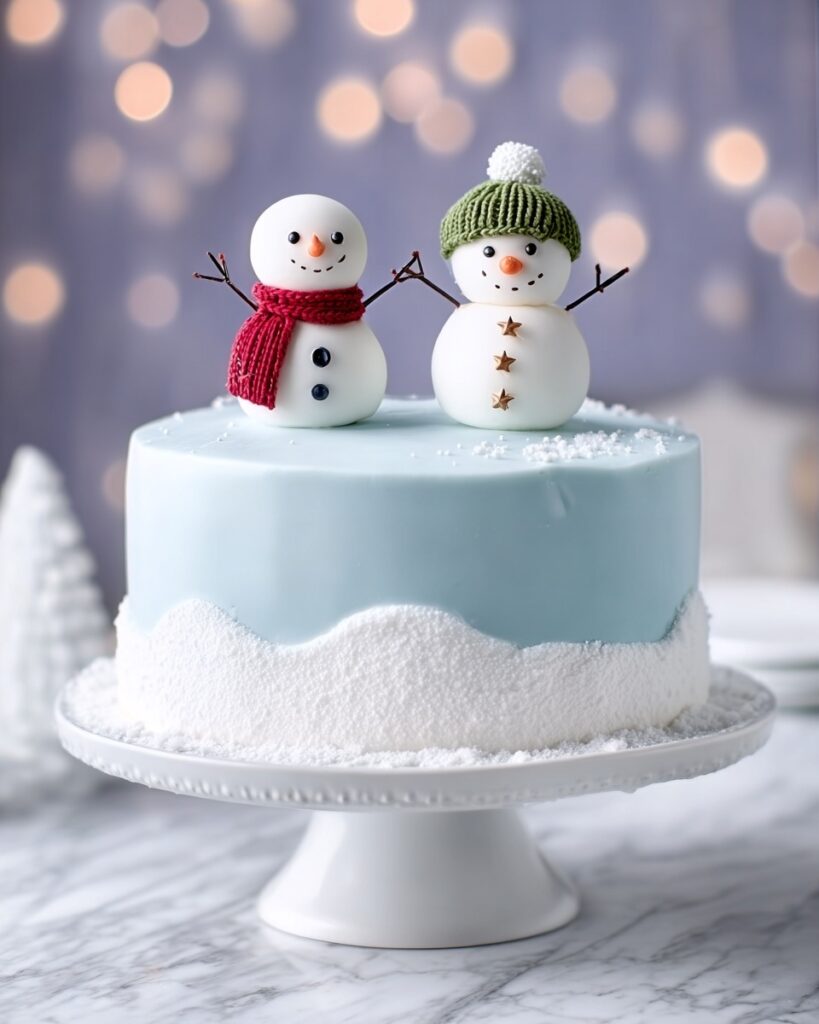 Snowman Friends Cake Decoration Recipe