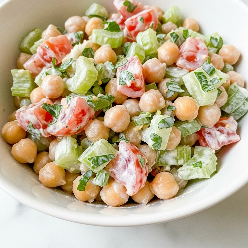 Mashed Chickpea Salad with Dill and Jalapeño Recipe