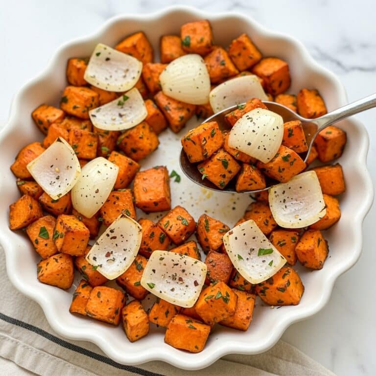 Roasted Sweet Potatoes with Onions and Herbs Recipe