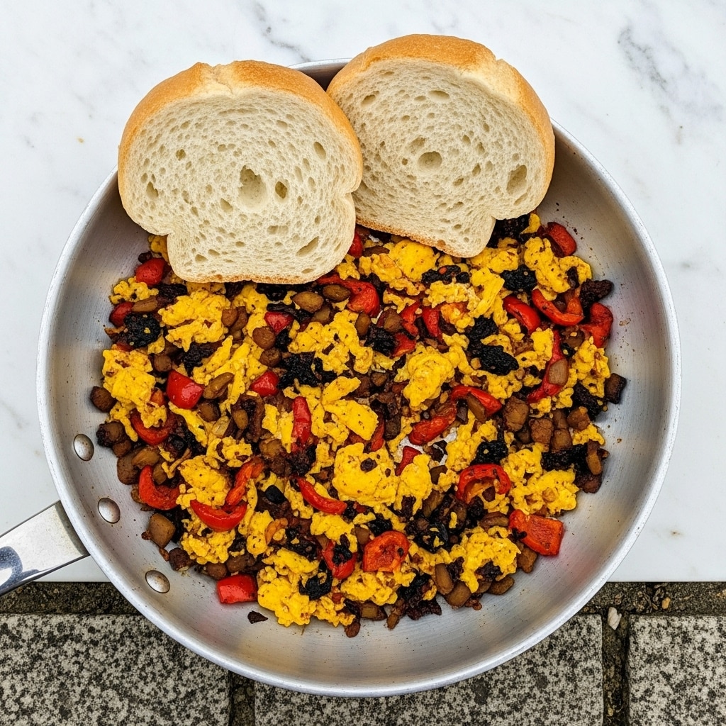 Peppers and Eggs with Truffle Oil Recipe