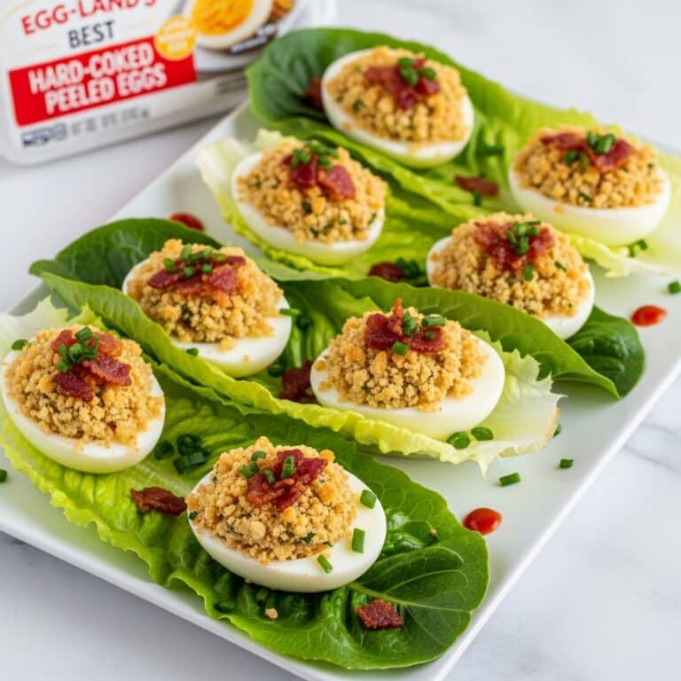 Crispy BLT Deviled Egg Boats Recipe