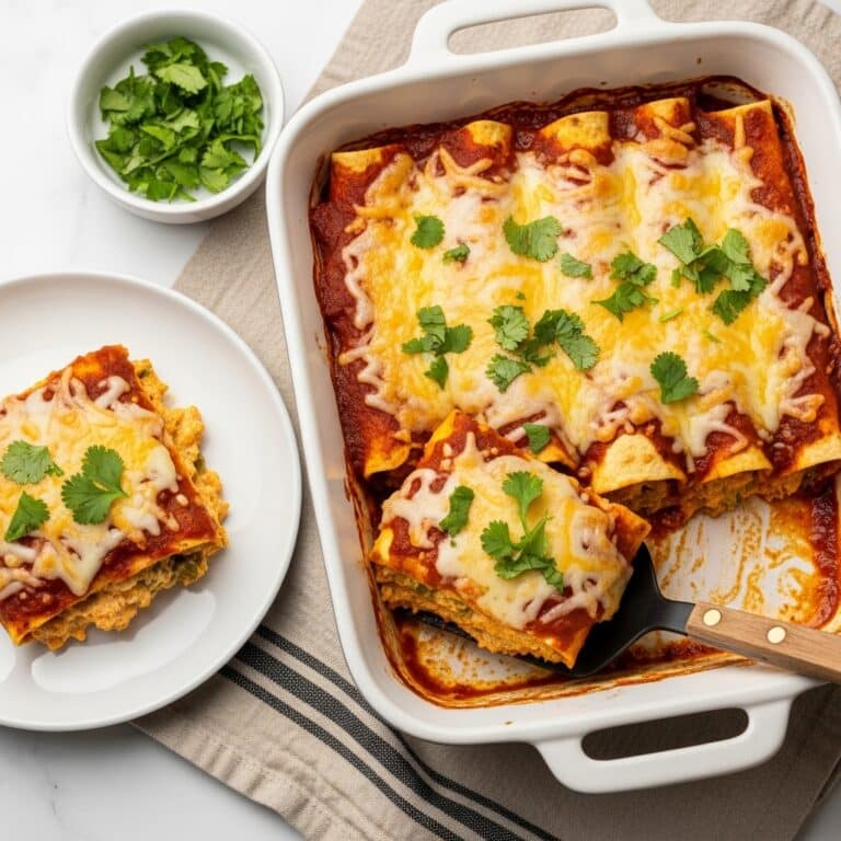Cheesy Shredded Chicken Enchiladas Recipe