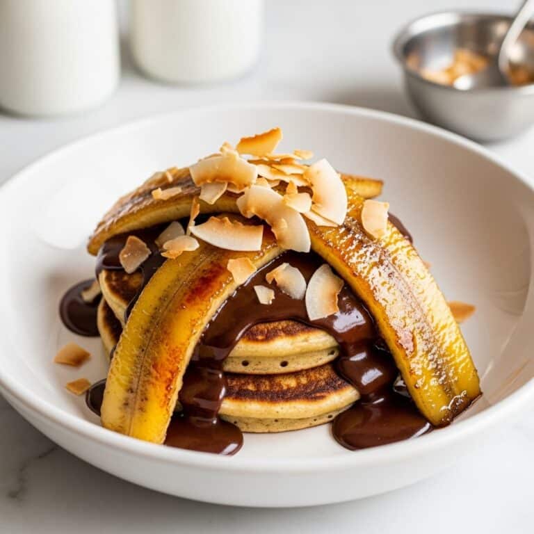 Banana Toffee French Toast with Caramelized Bananas and Toasted Coconut Recipe