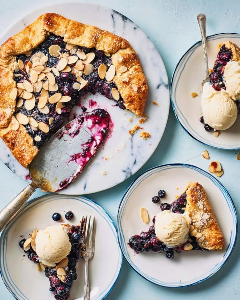 Blueberry & Almond Galette with Vanilla Ice Cream Recipe