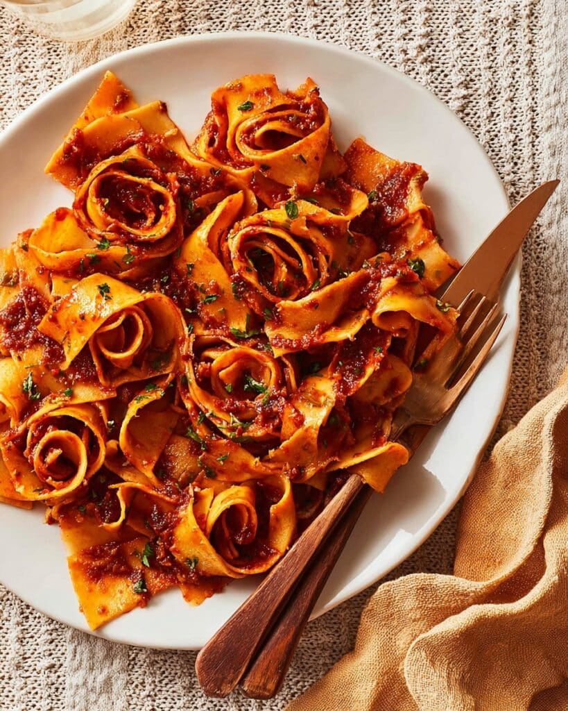 Caramelised Red Onion & Anchovy Pasta with Gremolata Recipe