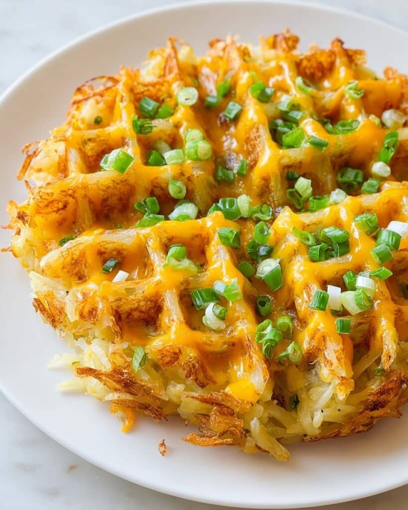 Cheesy Hash Brown Waffles Recipe