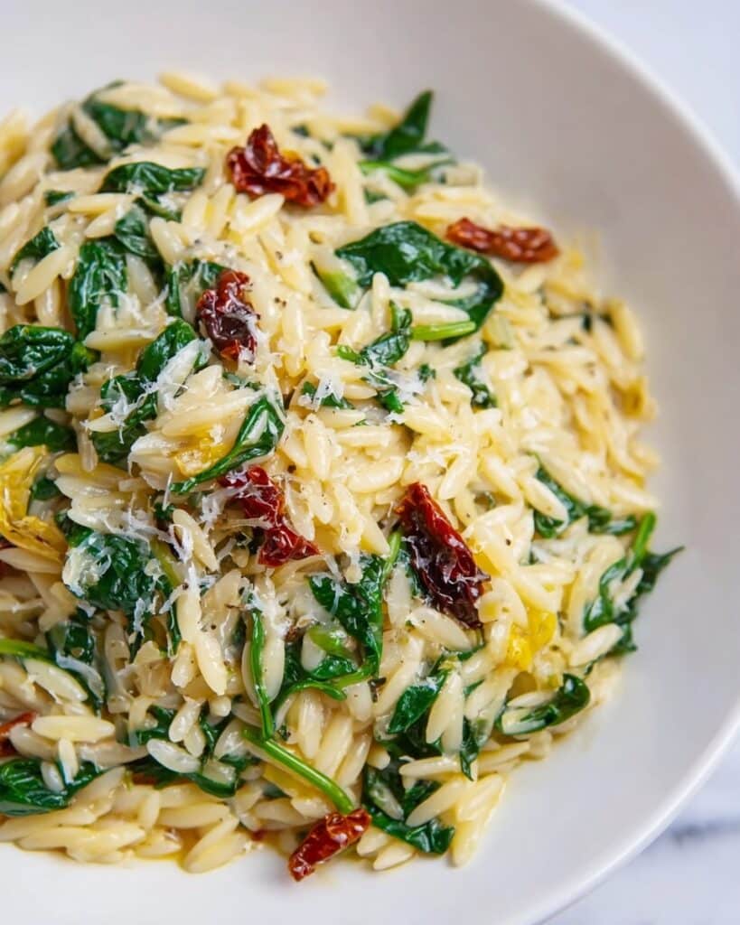 Creamy Tuscan Orzo Bowl Recipe
