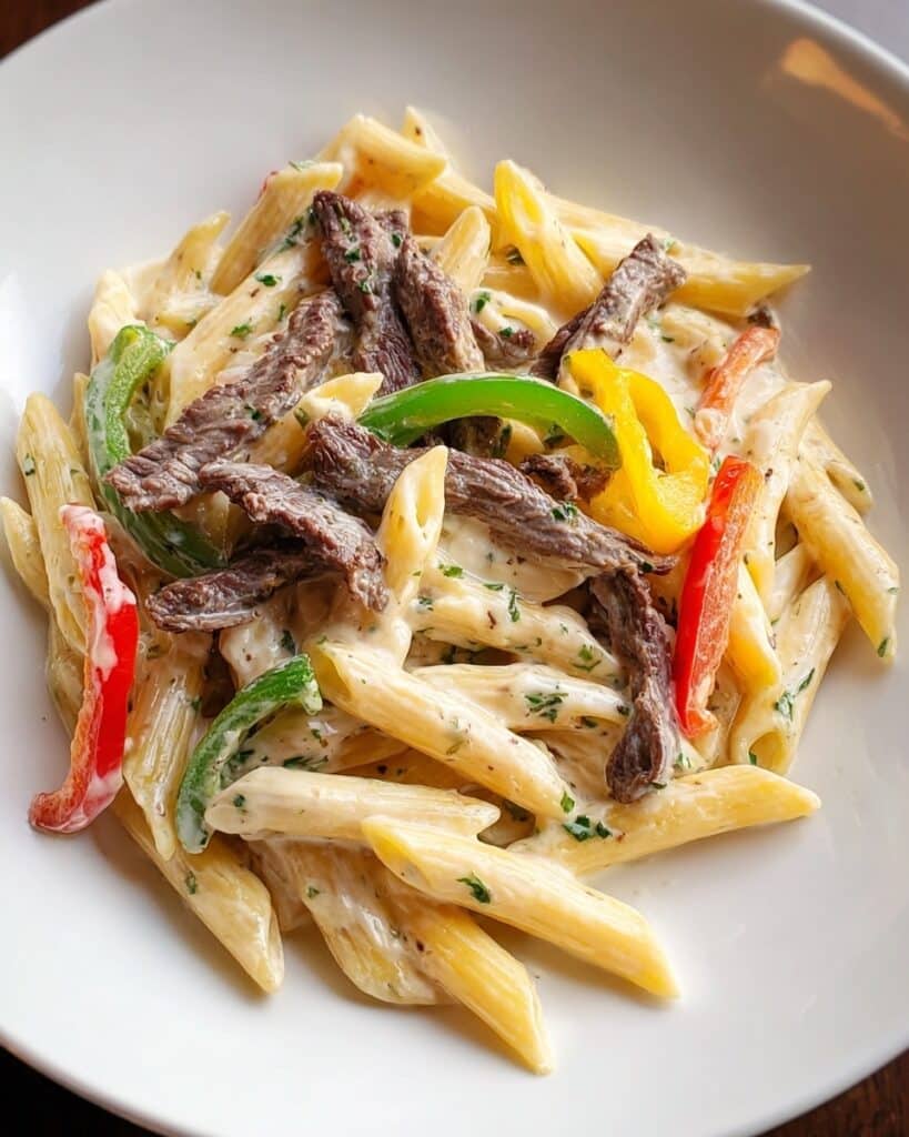 Philly Cheese Steak Pasta Recipe
