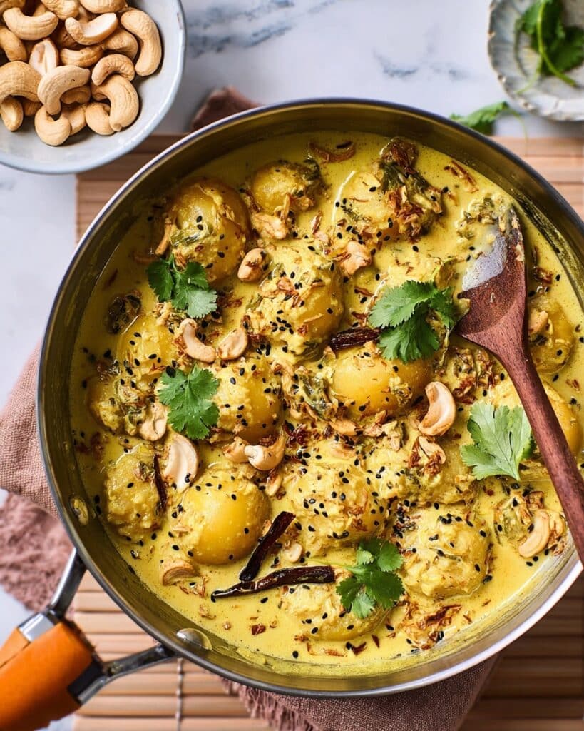 Dum Aloo: Spiced Baby Potato Curry with Yogurt and Aromatic Masala Recipe