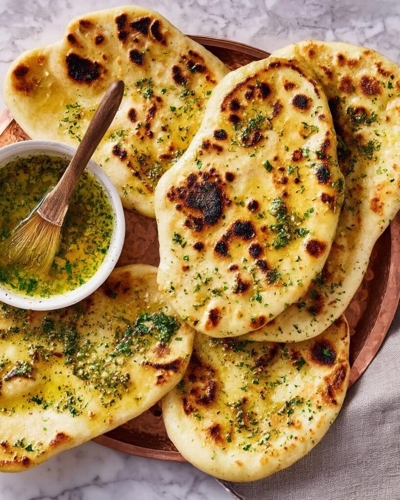 Vegan Garlic Coriander Naan Recipe