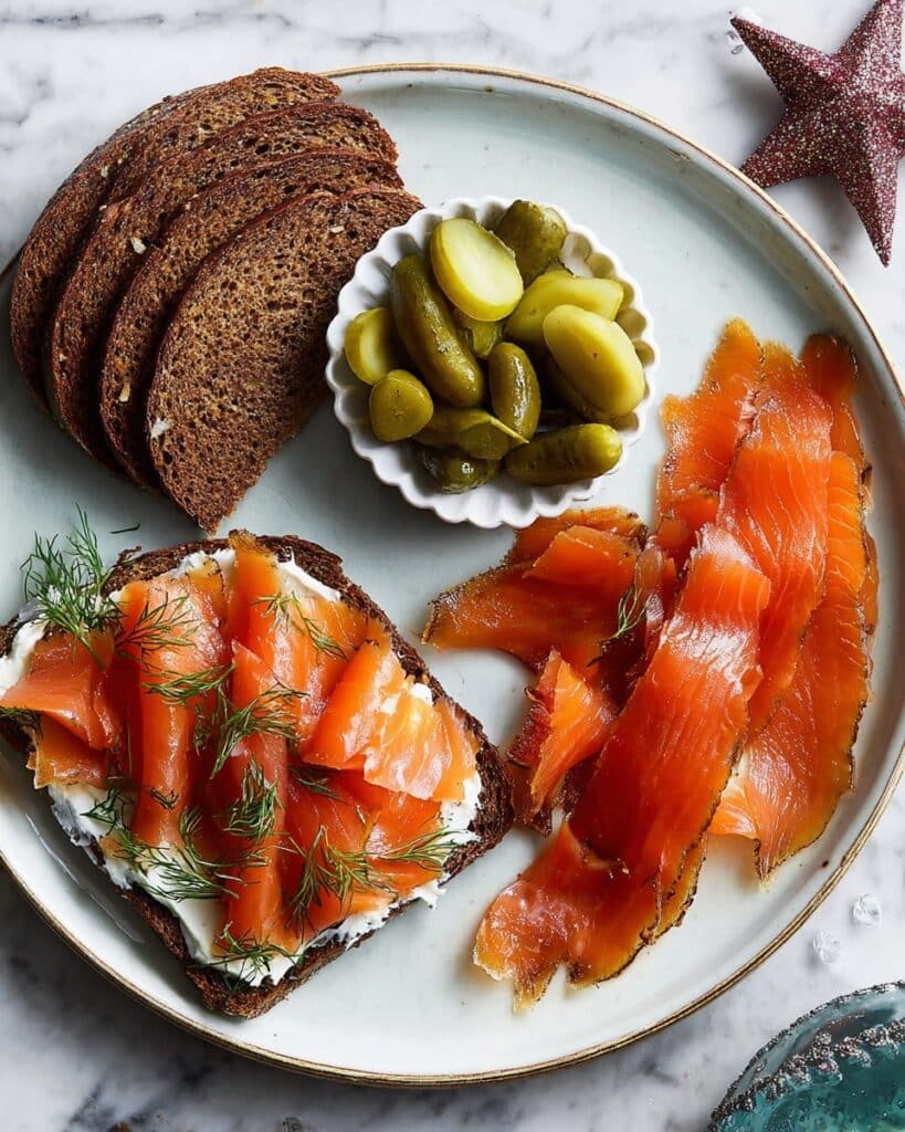 Pastrami-Cured Salmon with Spiced Coat and Dill Garnish Recipe