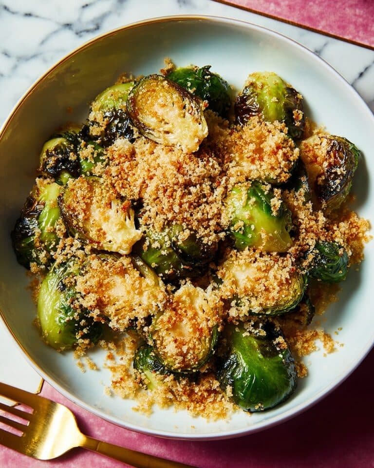 Crunchy Garlic & Parmesan Brussels Sprouts Recipe