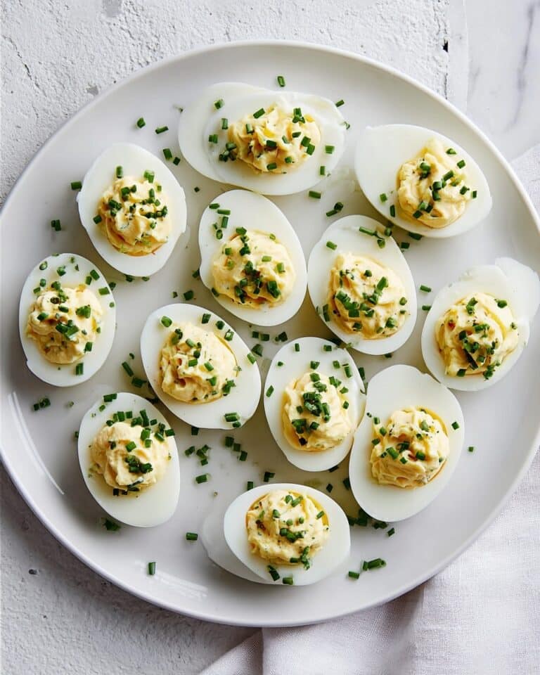 Devilled Eggs with Spring Onions and Chives Recipe