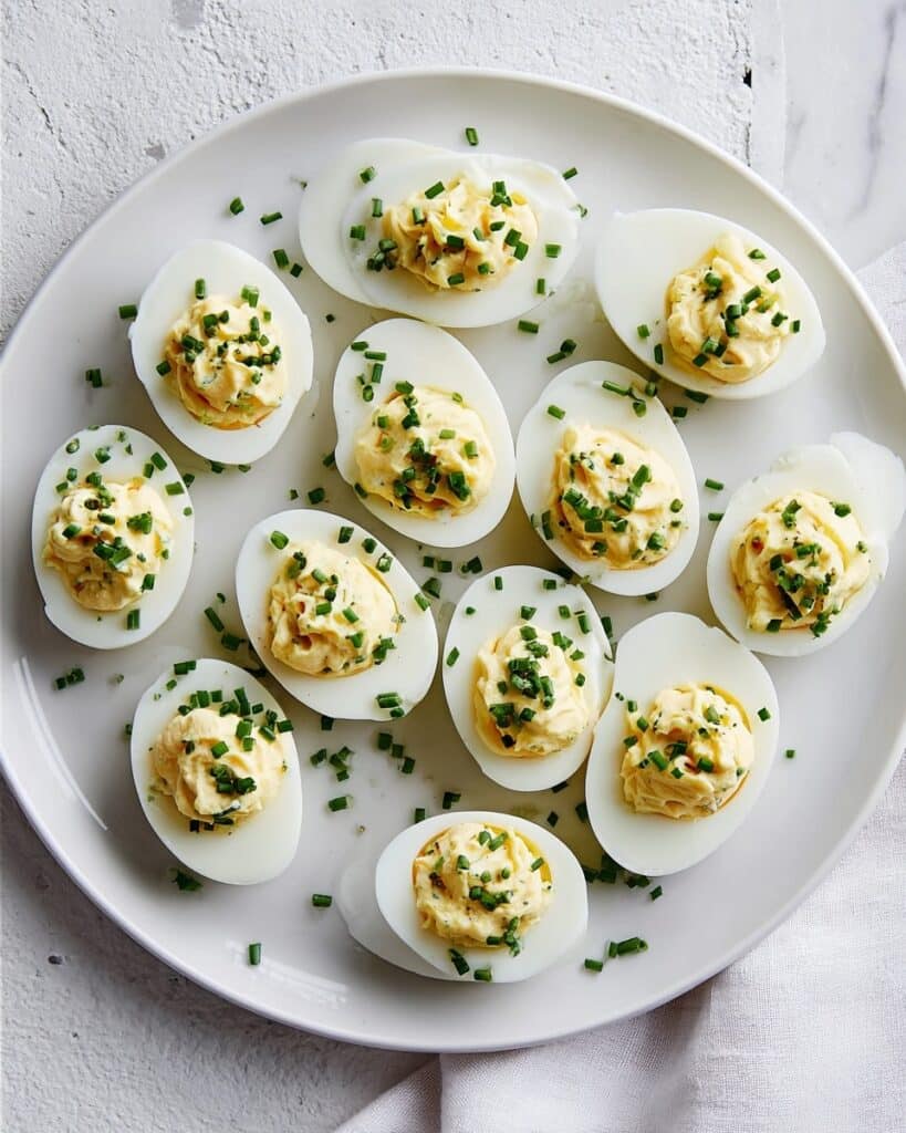Devilled Eggs with Spring Onions and Chives Recipe