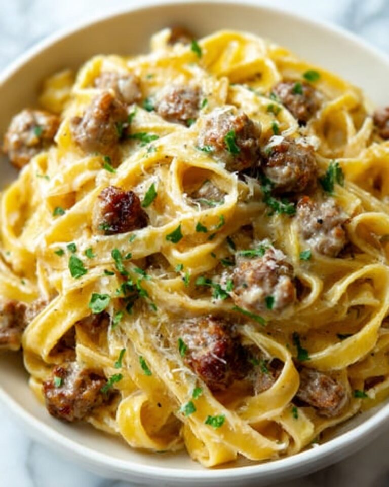 Creamy Italian Sausage Fettuccine Recipe
